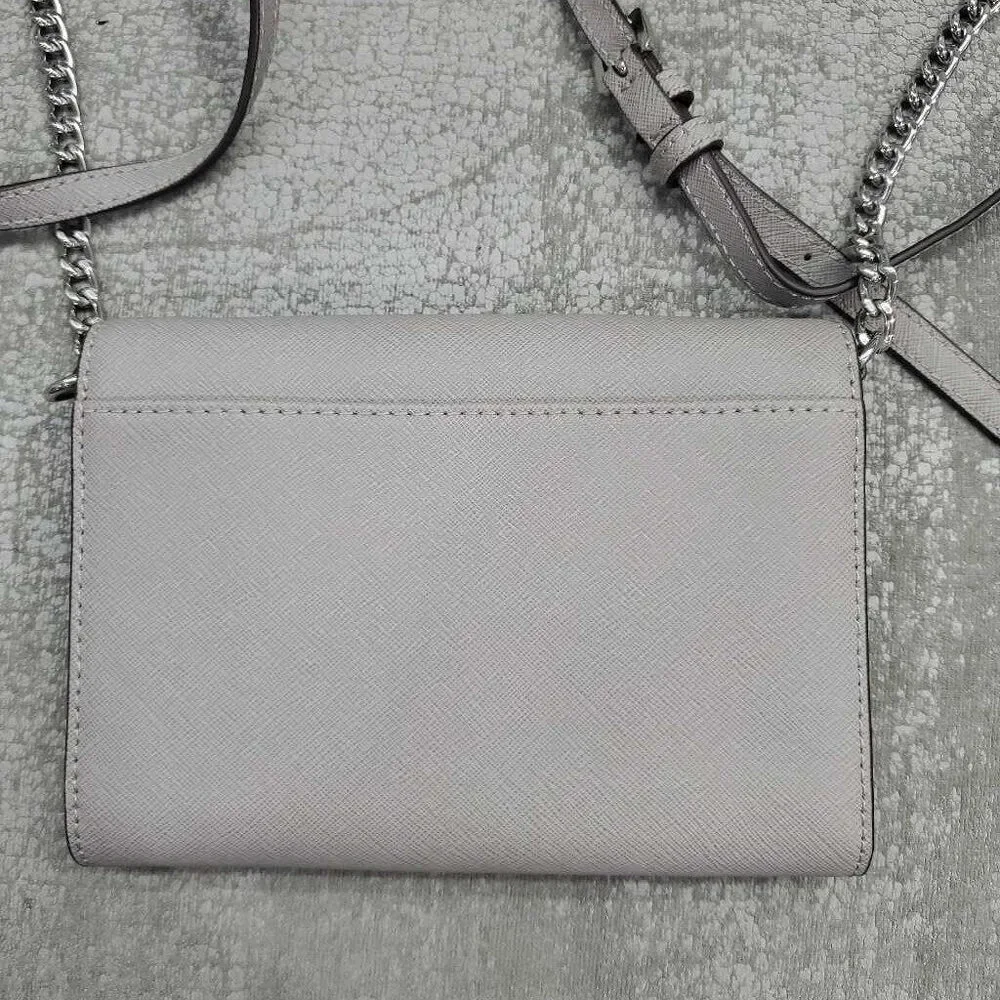 Michael Kors Gray Chain Accent Crossbody Handbag - Stylish & Chic OS - Picture 3 of 6